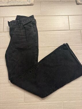 Express 70s Flare Jeans in Black Denim 8L